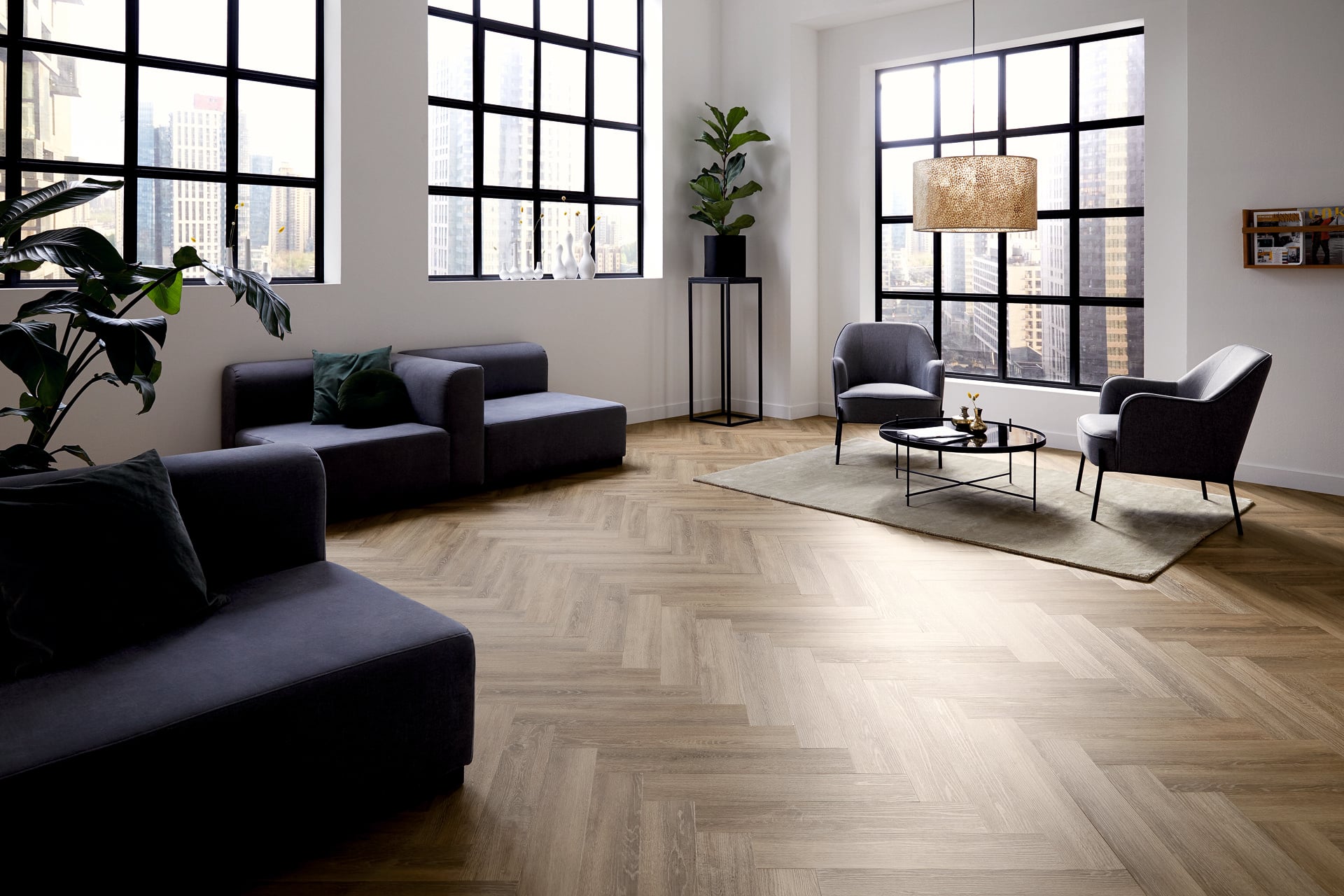 Lijm PVC visgraat Mflor Parva Oak Lombardia 609,6x114,3x2,5mm 0,55