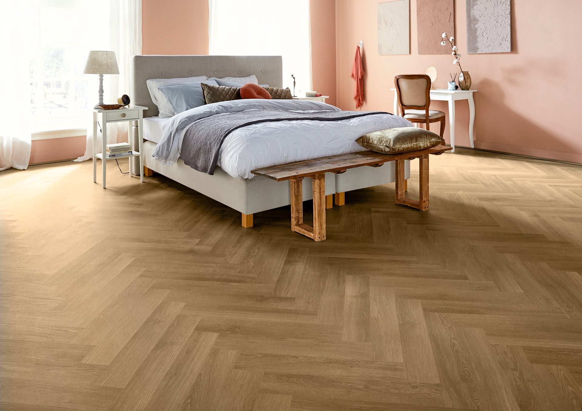Lijm PVC visgraat Mflor Parva River Oak Danube 609,6x114,3x2,5mm 0,55