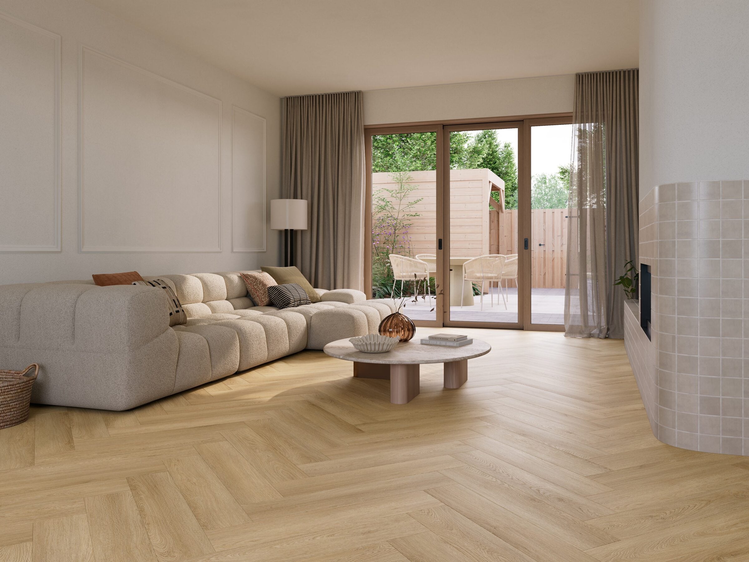 NaturaDeck Select Fume Visgraat Lijm PVC 750x150x2,5mm 0,55