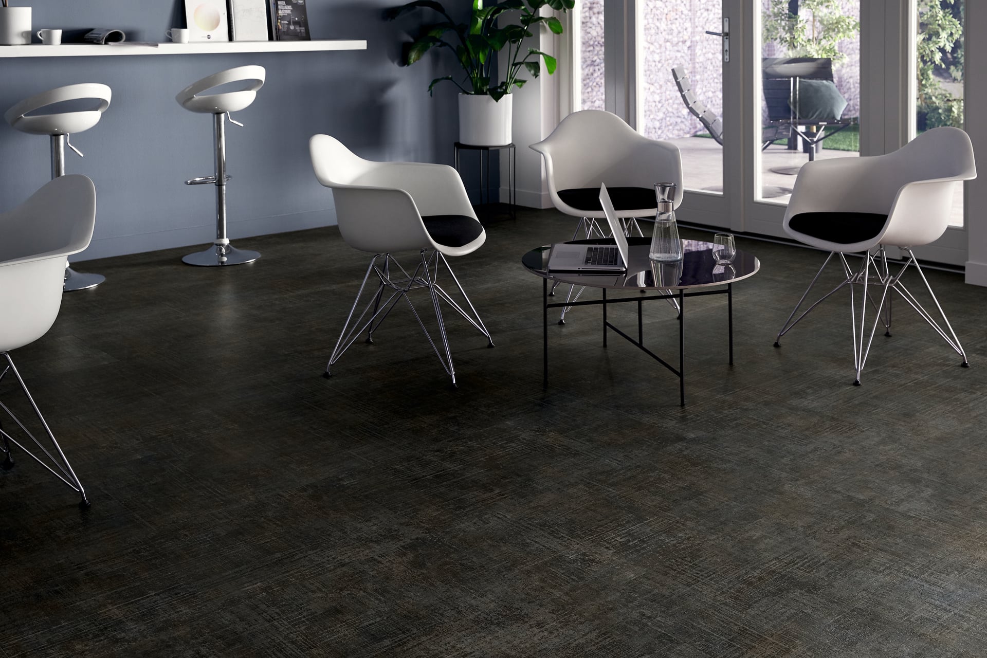 Lijm PVC Tegel mFLOR 53121 Abstract Chocolate Black 914,4x457,2x2,5mm 0,55