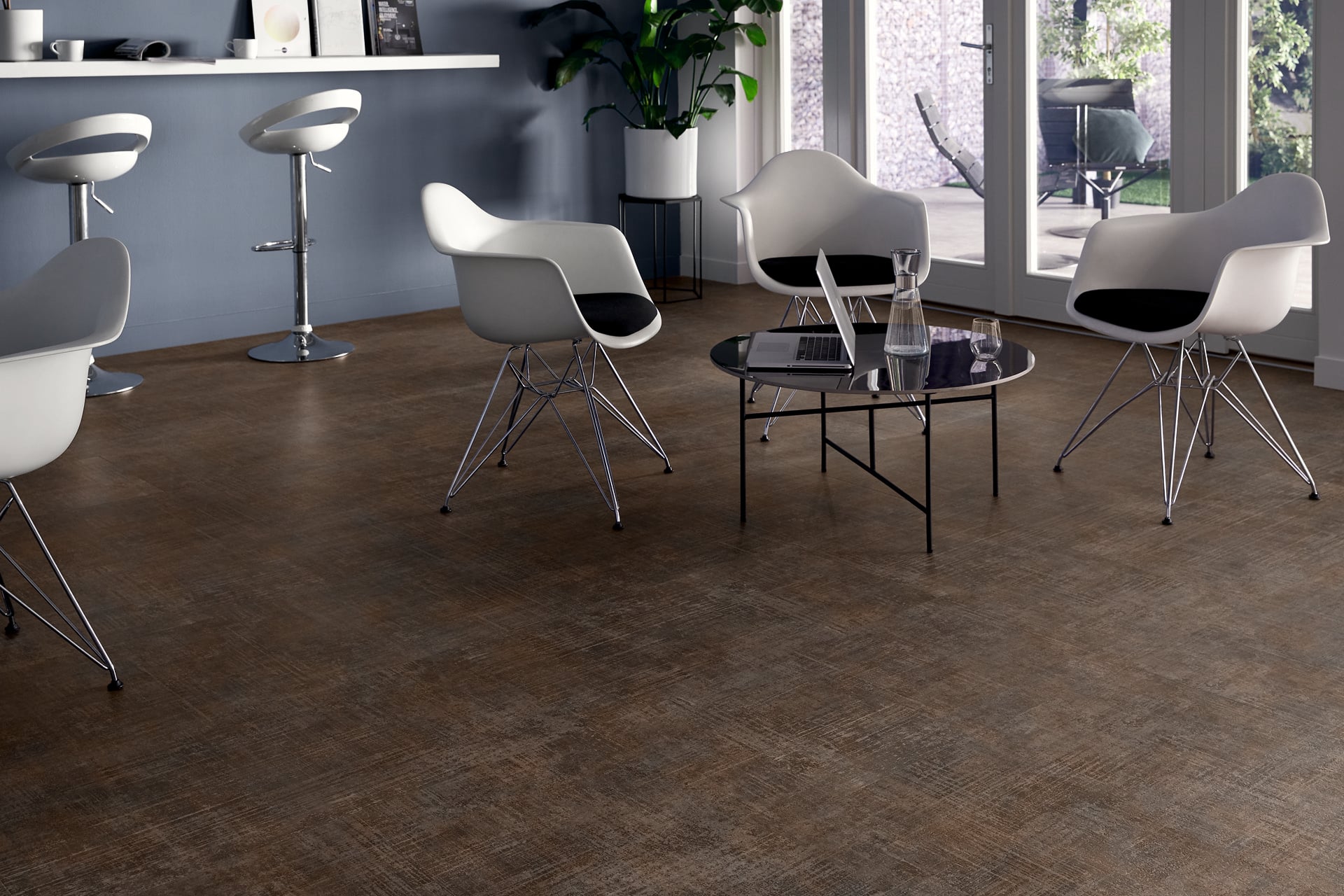 Lijm PVC Tegel mFLOR 53125 Abstract Coffee Brown 914,4x457,2x2,5mm 0,55