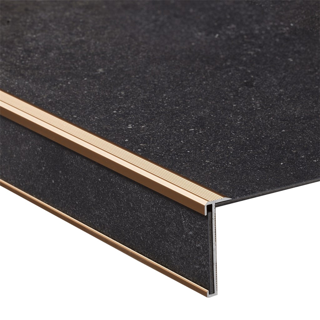 StairTech Trapprofielset PVC 4-trede 130cm goud