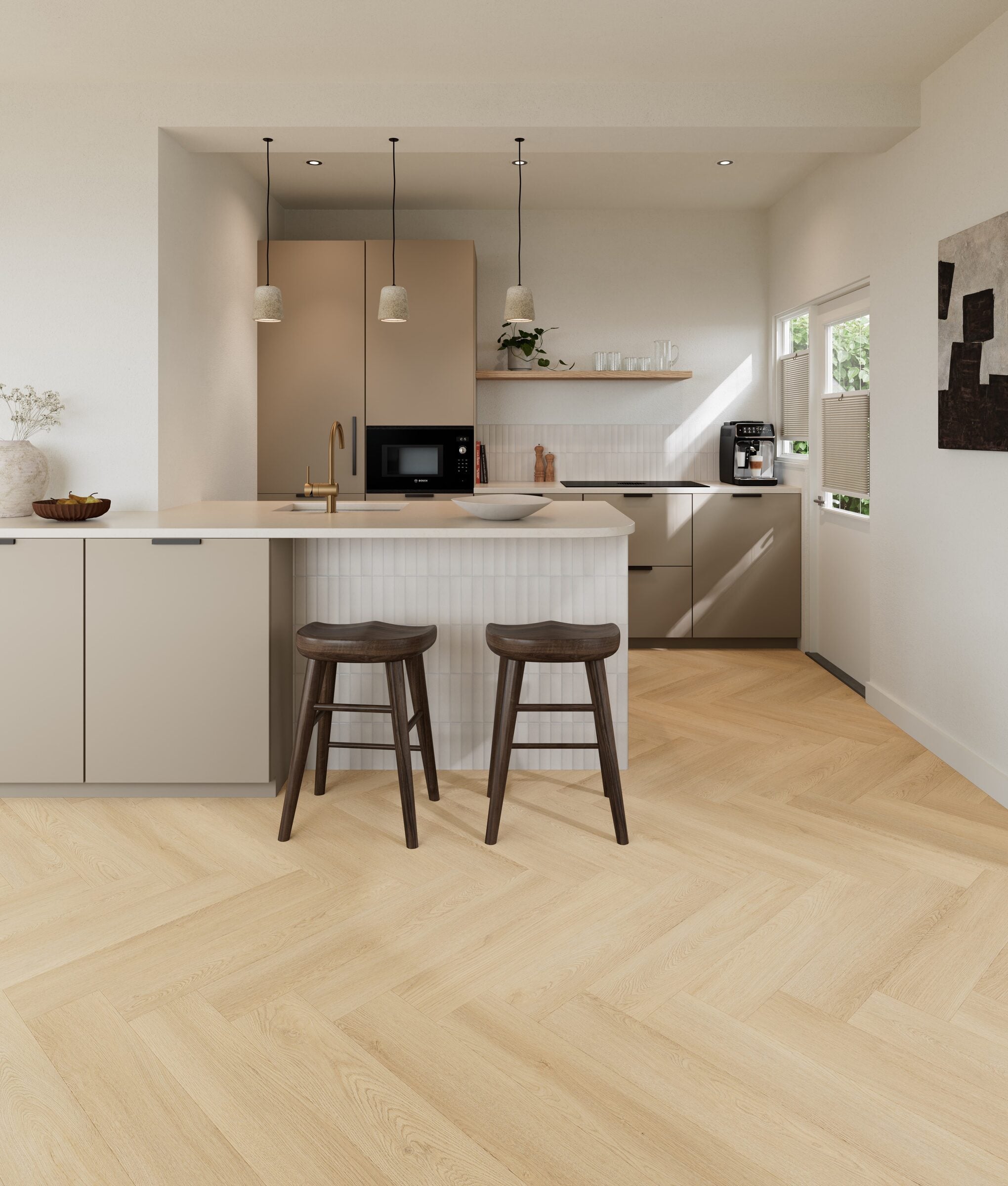 NaturaDeck Select Amande Visgraat Klik PVC 750x150x7mm 0,55 (met geïntegreerde ondervloer geen 10DB)