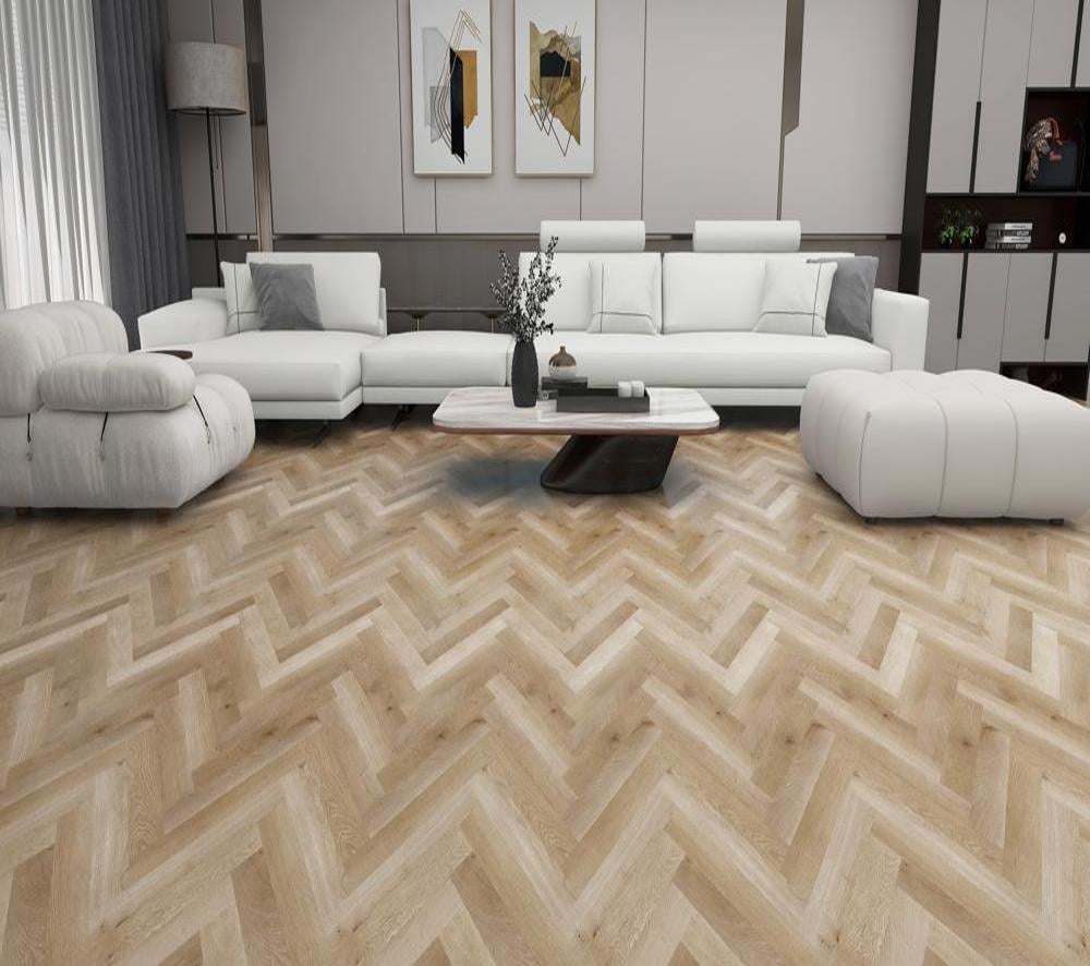 Stech Klik PVC vloer Visgraat EIR 745x145x5mm 0,55 Dalvik Oak (Band & Bies niet mogelijk) #