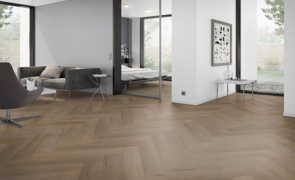 Attico visgraat XL 84 Rigid Click 750x150x7mm 0,55 (met geïntegreerde ondervloer 10DB) - sfeerfoto 1