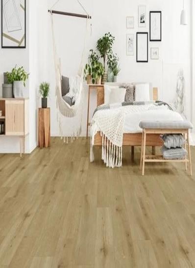 Callisto Natural Oak Light klik PVC 1532x225x5mm 0,55 (met geïntegreerde ondervloer geen 10DB) - sfeerfoto 1