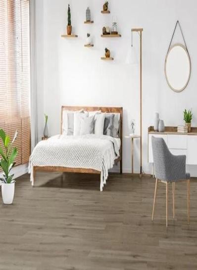 Callisto Natural Oak Brown klik PVC 1532x225x5mm 0,55 (met geïntegreerde ondervloer geen 10DB) - sfeerfoto 1