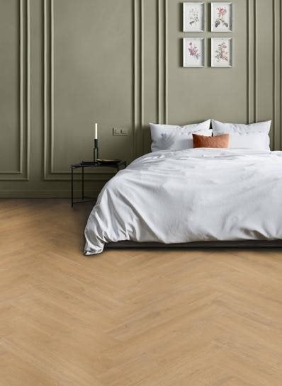 Oakland visgraat Lime klik PVC 735x147x6mm 0,55 (met geïntegreerde ondervloer geen 10DB) - sfeerfoto 1