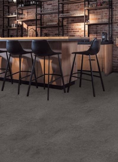 Nova Arctic Pebble Grey tegel klik PVC 914x457x6mm 0,55 (met geïntegreerde ondervloer geen 10DB) - sfeerfoto 1