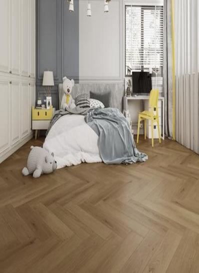 Firmfit Silent Visgraat klik PVC 710x142x7,5mm 0,55 (met geïntegreerde ondervloer, wel 10DB) - sfeerfoto 1