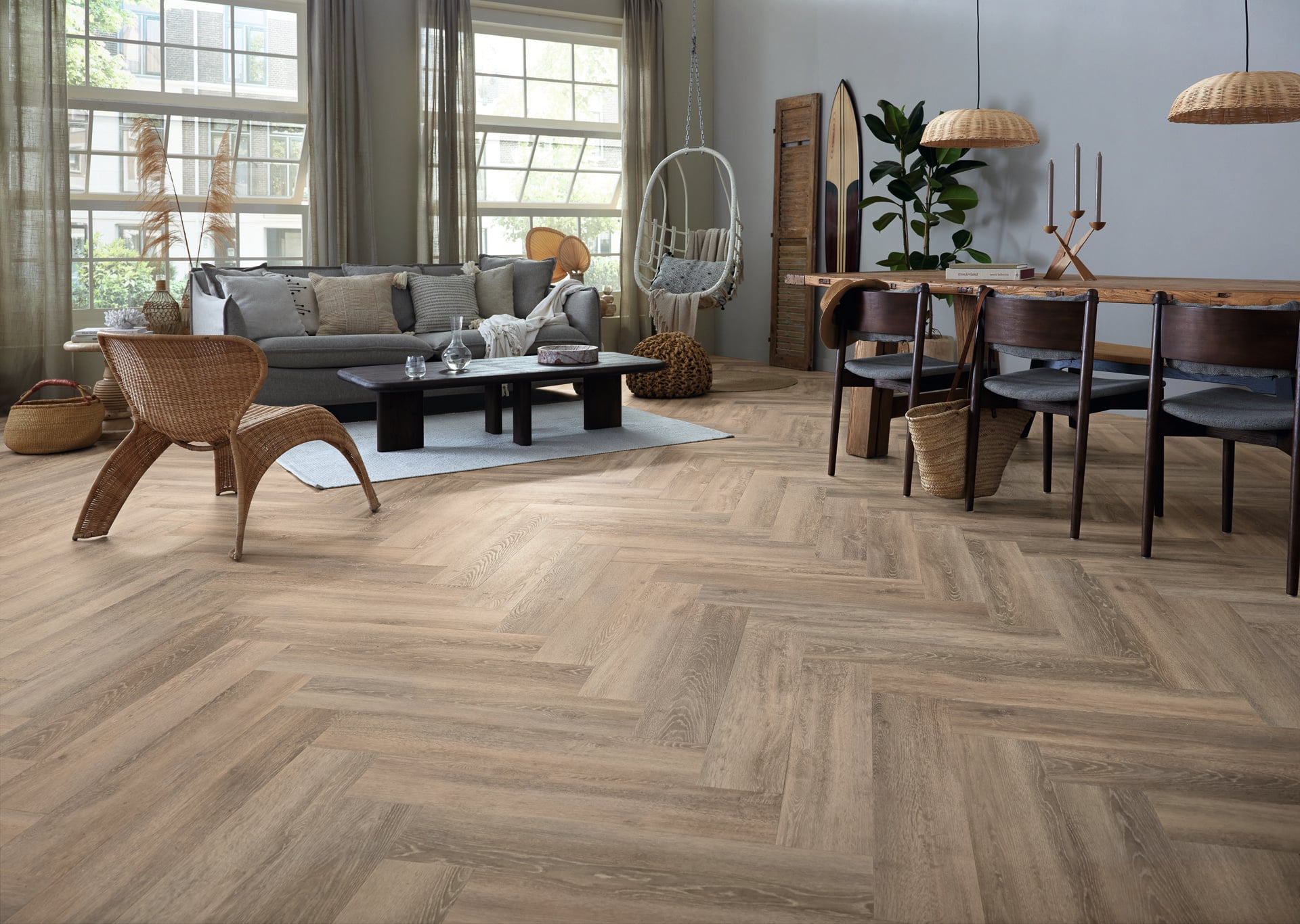Lijm PVC visgraat Mflor Authentic Parva Oak XL Calabria 750x153x2,5mm 0,55