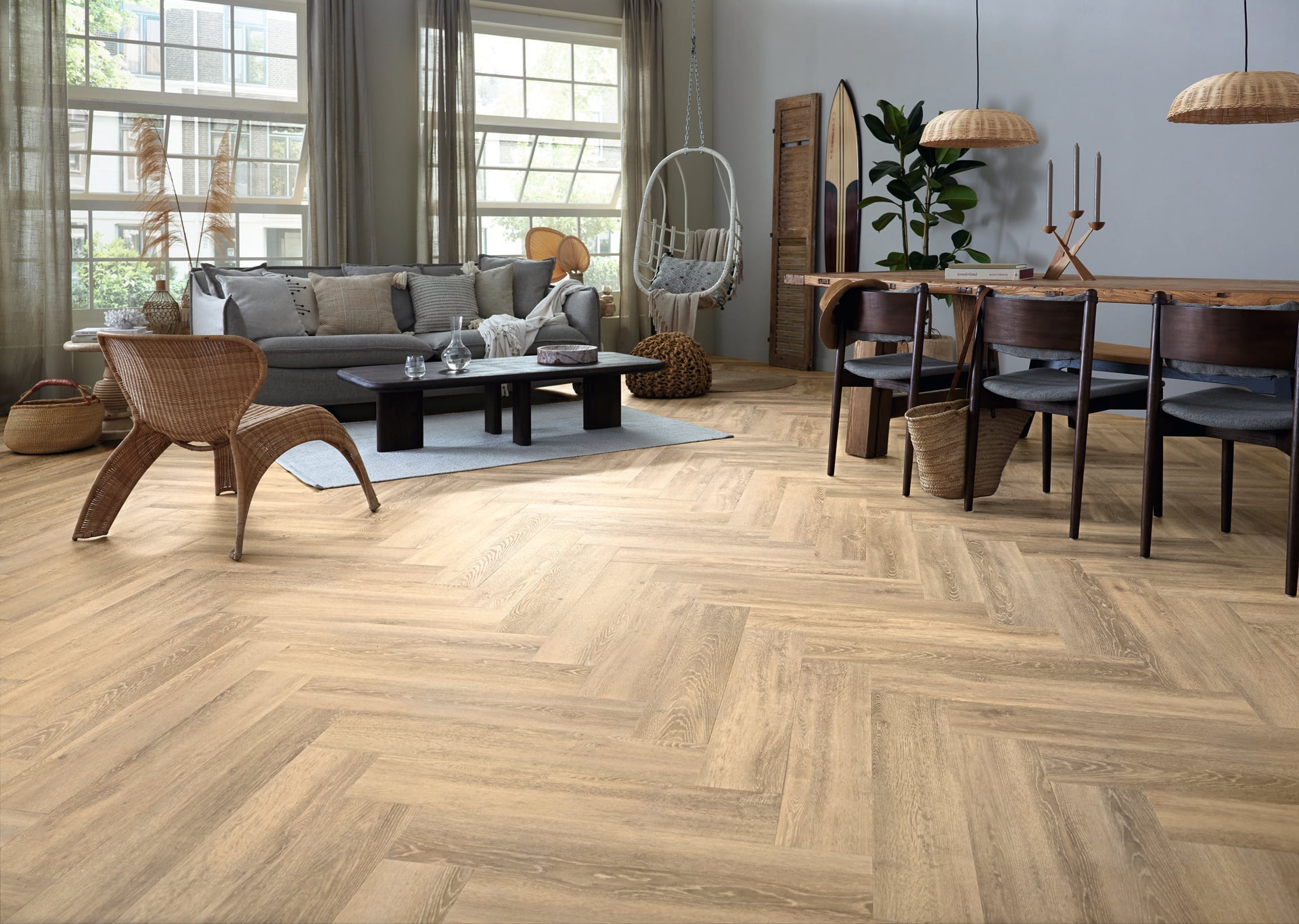 Lijm PVC visgraat Mflor Authentic Parva Oak XL Piedmont 750x153x2,5mm 0,55