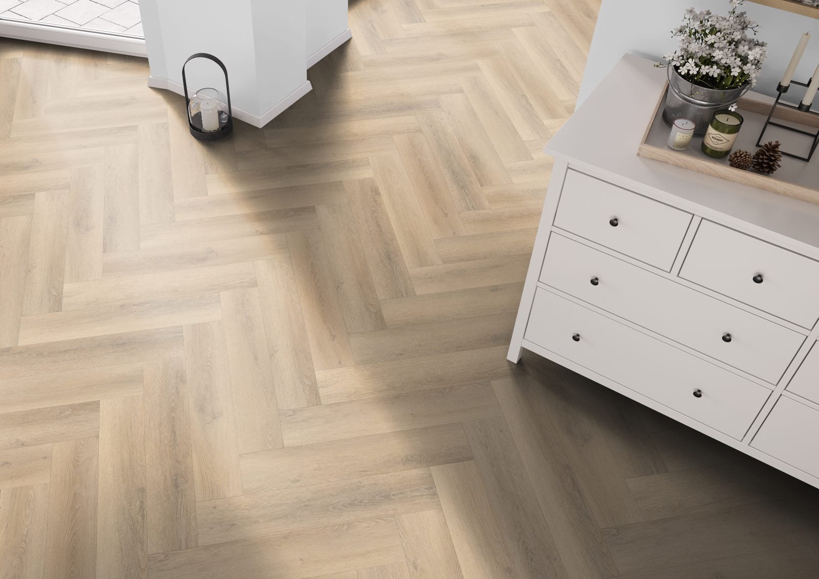 Dynamic Toronto Visgraat XL Lijm PVC Sky Oak 765x153x2,5mm 0,55
