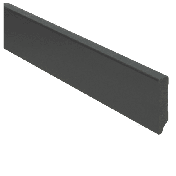 MDF Moderne plint 70x15 zwart voorgelakt RAL 9005