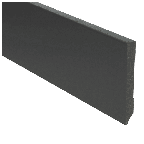 MDF Moderne plint 120x15 zwart voorgelakt RAL 9005