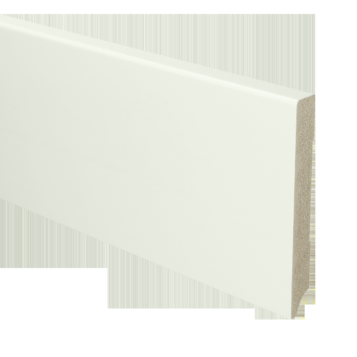 MDF Moderne plint 120x15 verkeerswit voorgelakt RAL 9016