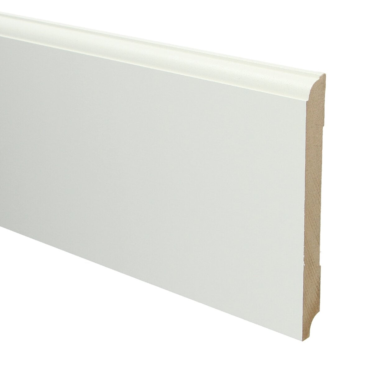 MDF Eigentijdse plint 150x15 wit voorgel. RAL 9010