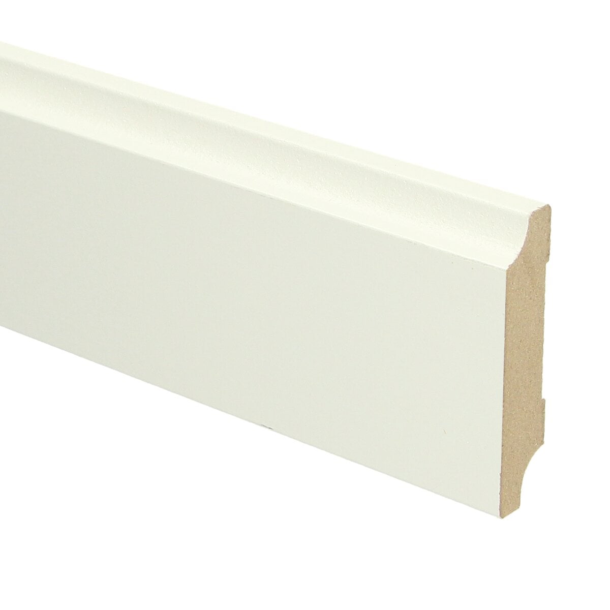 MDF Retro plint 70x15 wit voorgelakt RAL 9010