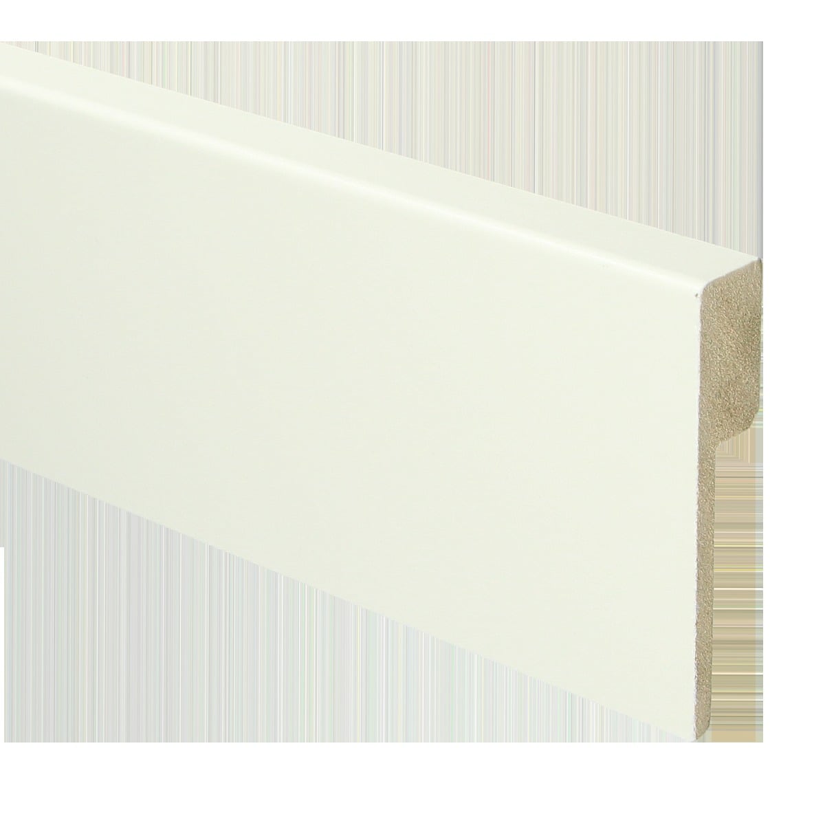 MDF Renovatieplint modern 90x18 voorgel. RAL 9010 lijm vloeren