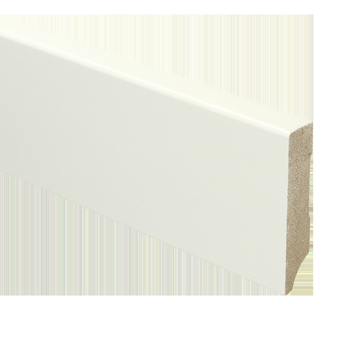 MDF Moderne plint 70x15 wit voorgelakt RAL 9010