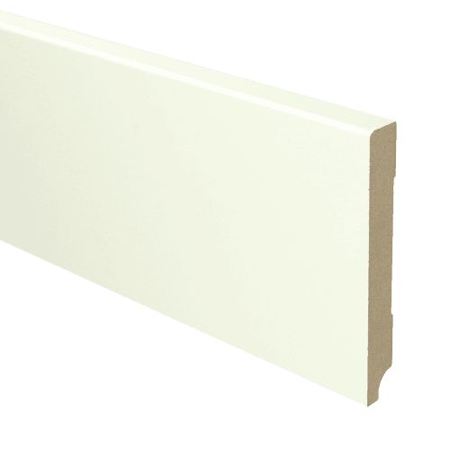 MDF Moderne plint 120x15 wit voorgelakt RAL 9010