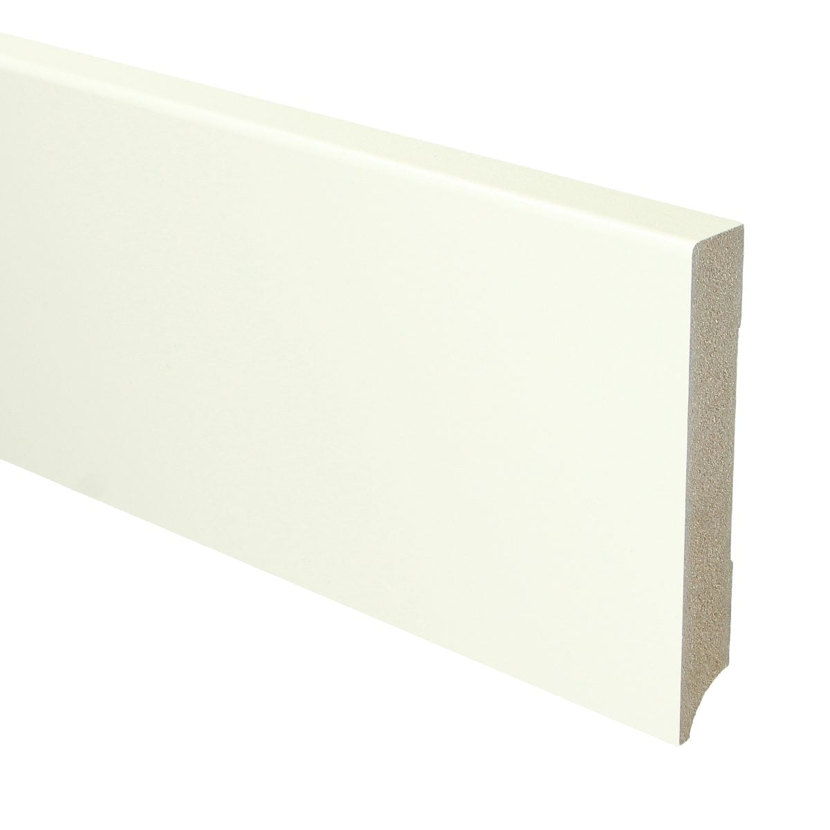 MDF Moderne plint 120x18 wit voorgelakt RAL 9010