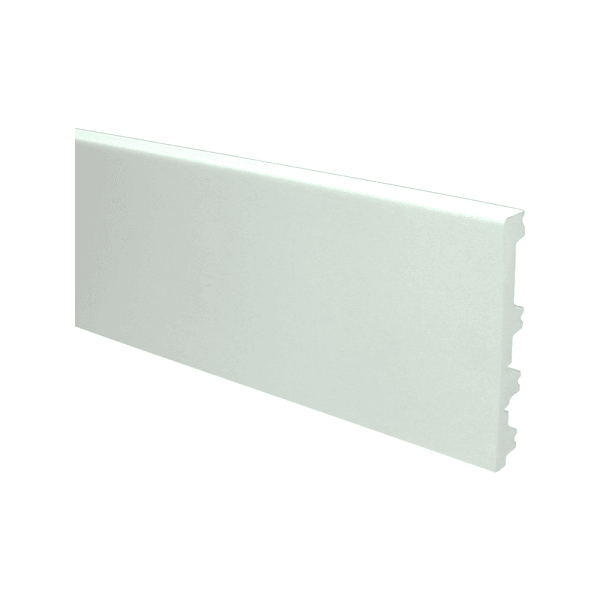 Flexibele Moderne Plint 120/90/70x15 wit 2m1
