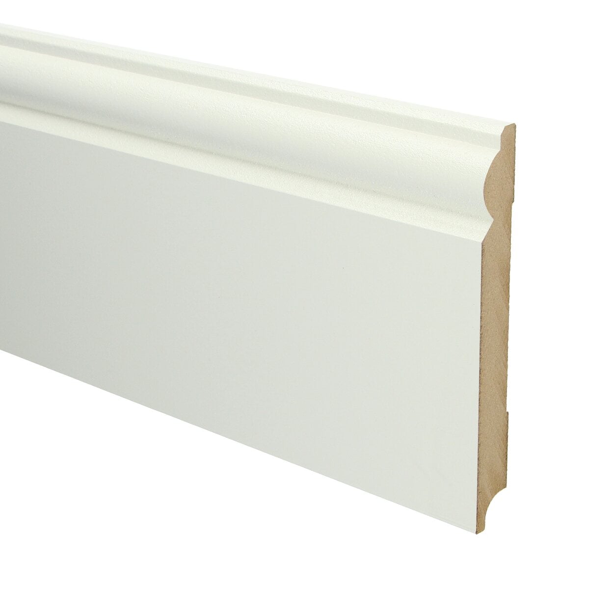 MDF Barok plint 150x18 wit voorgelakt RAL 9010