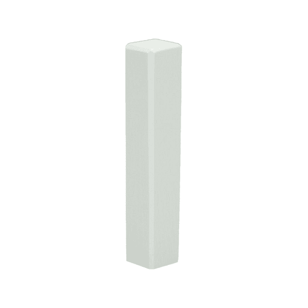 Hoek/eindstuk t.b.v. MDF plint 90x15 wit RAL 9016