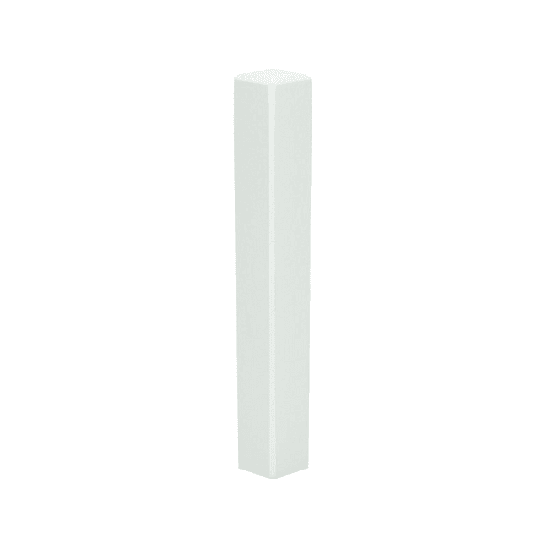 Hoek/eindstuk t.b.v. MDF plint 120x15 wit RAL 9016