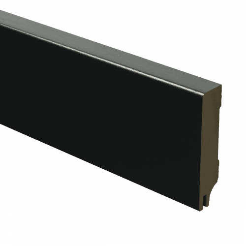 MDF Moderne plint 70x15 RAL 9005 + uitsparing