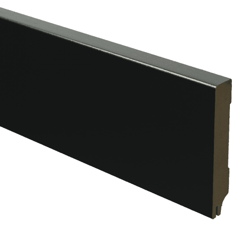 MDF Moderne plint 90x15 RAL 9005 + uitsparing