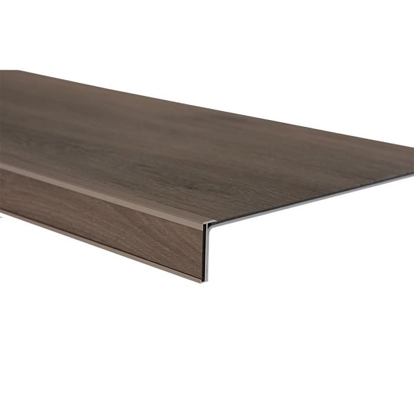 StairTech PVC Houtdecor traptredeset 4-trede 130cm donkergrijs