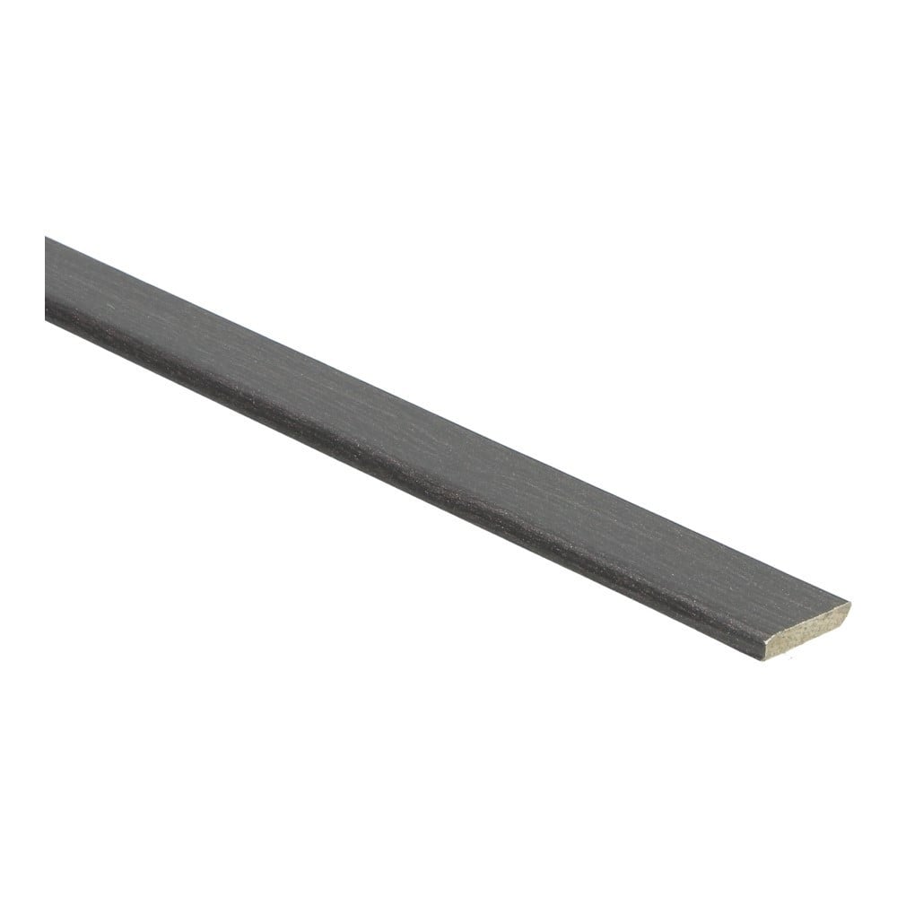Platte plint met plakstrip wenge zwart