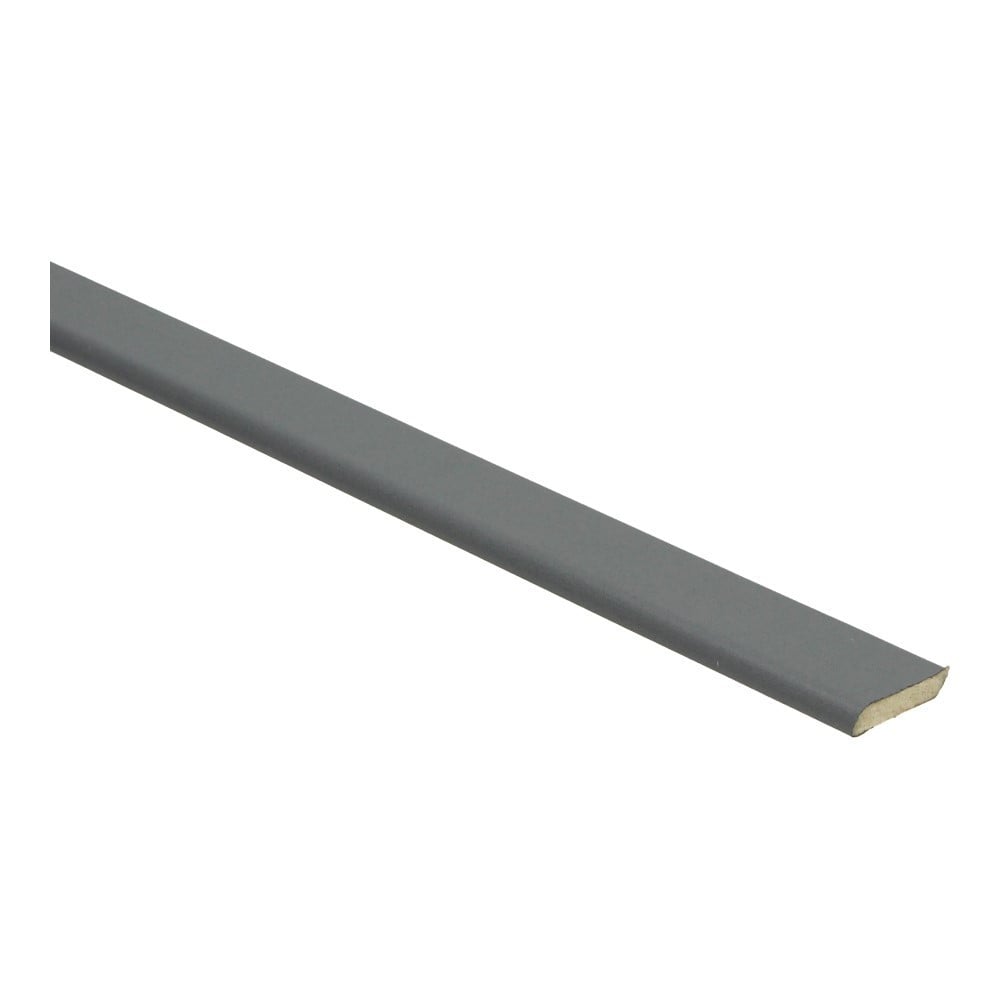 Platte plint met plakstrip dekkend antraciet