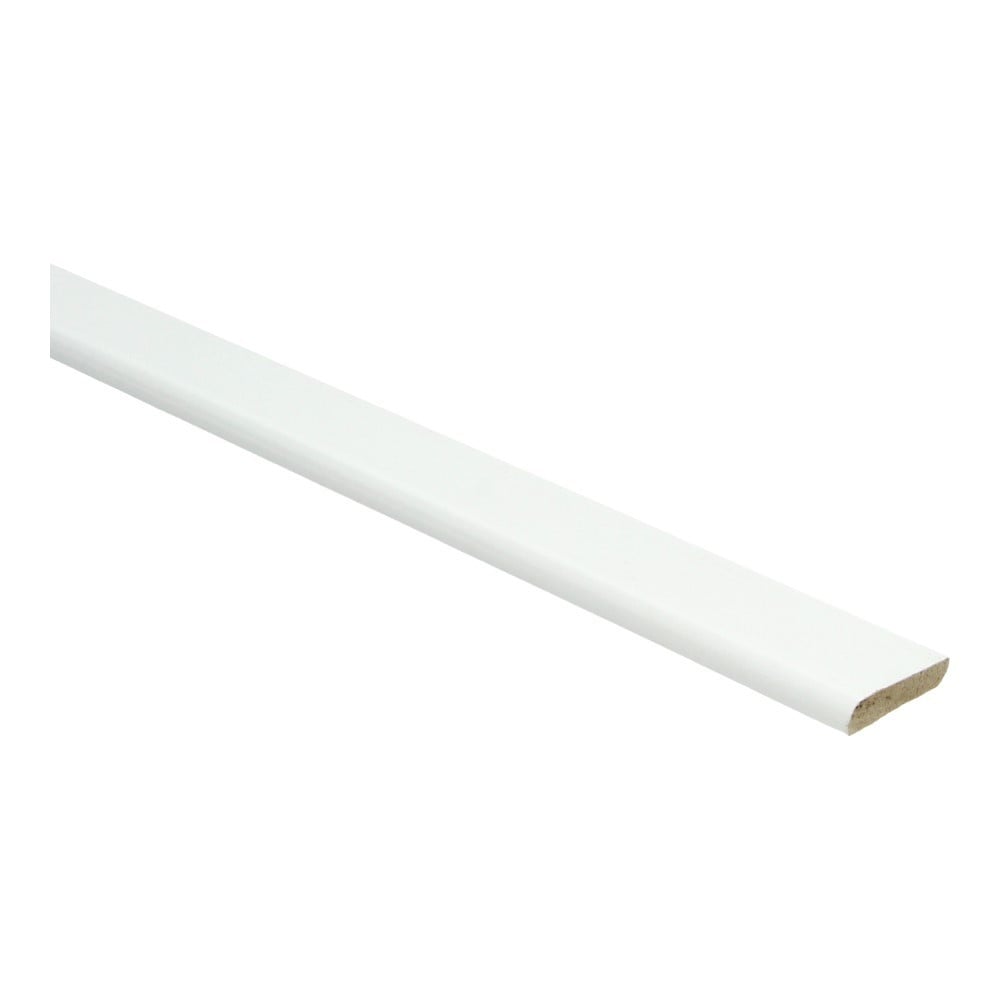 Platte plint met plakstrip hoogglans wit