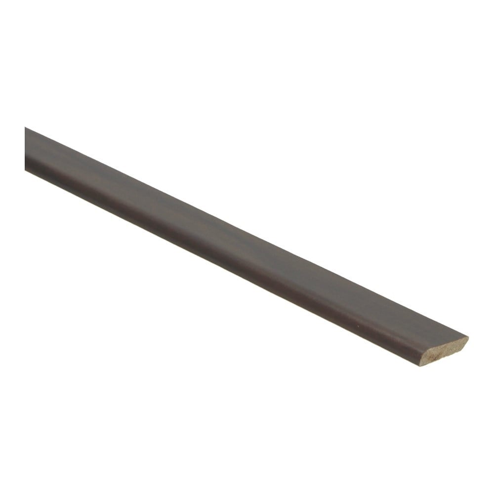 Platte plint met plakstrip palissander zwart vernist