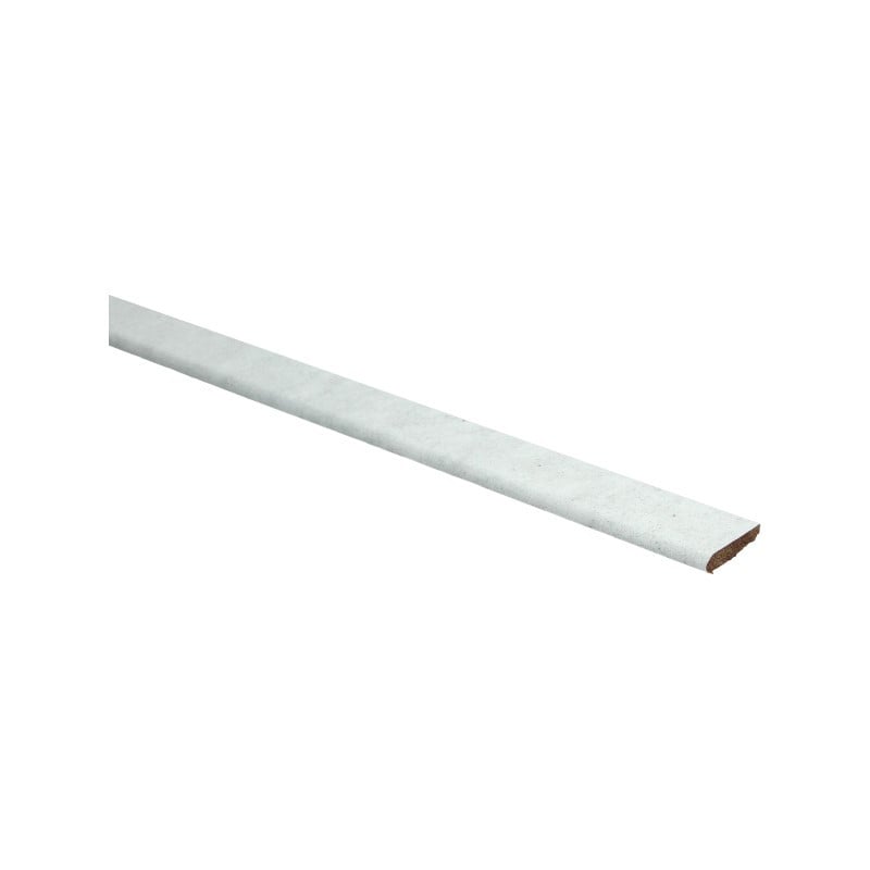 Platte plint met plakstrip beton wit