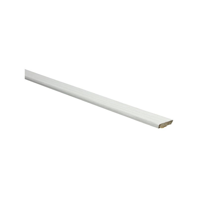 Platte plint met plakstrip eiken katoen wit