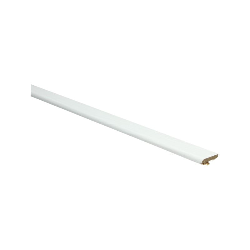 Platte plint met plakstrip eiken wit gelakt