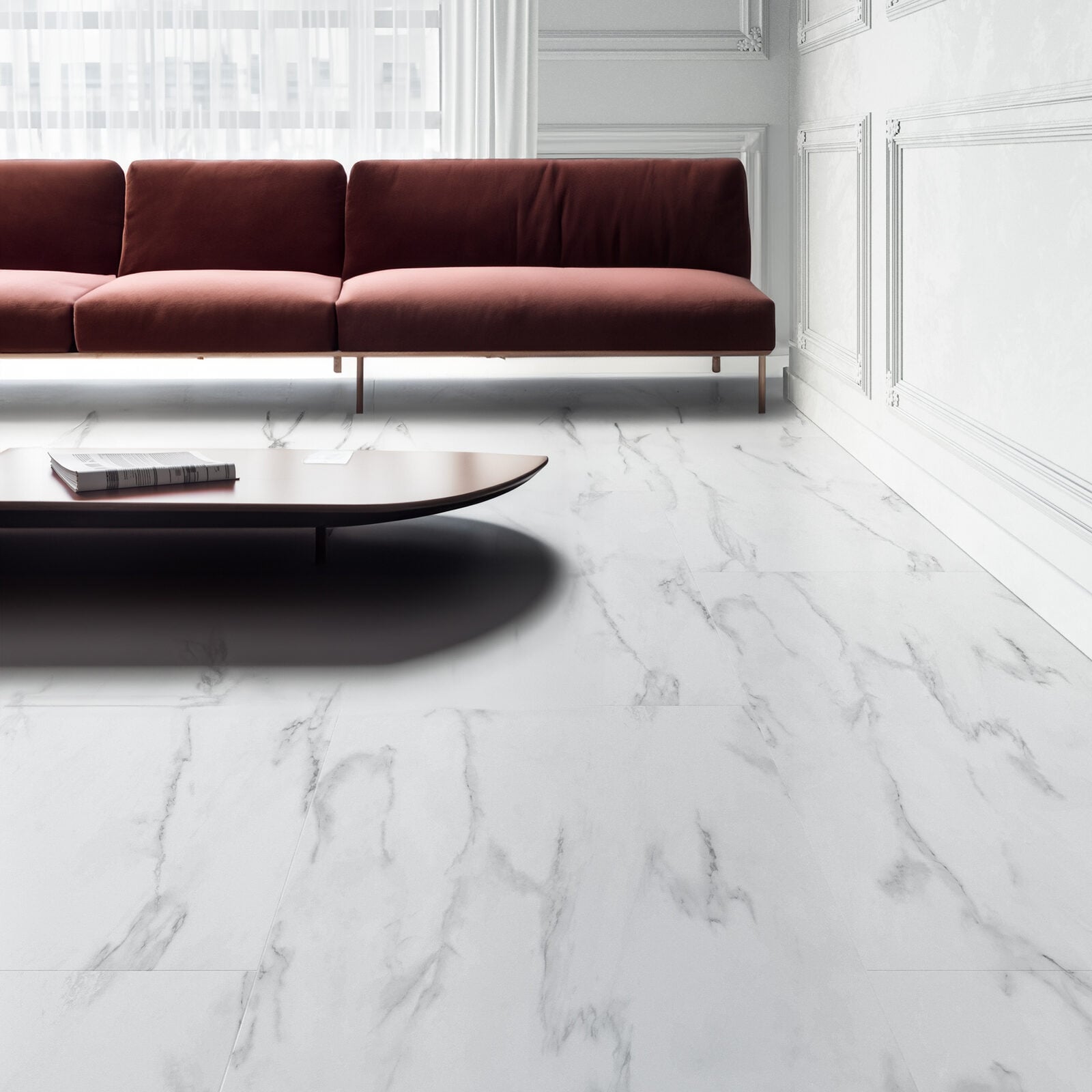 Top-line Laminaat Carrara Bianco 1182,2x601x8mm 4V
