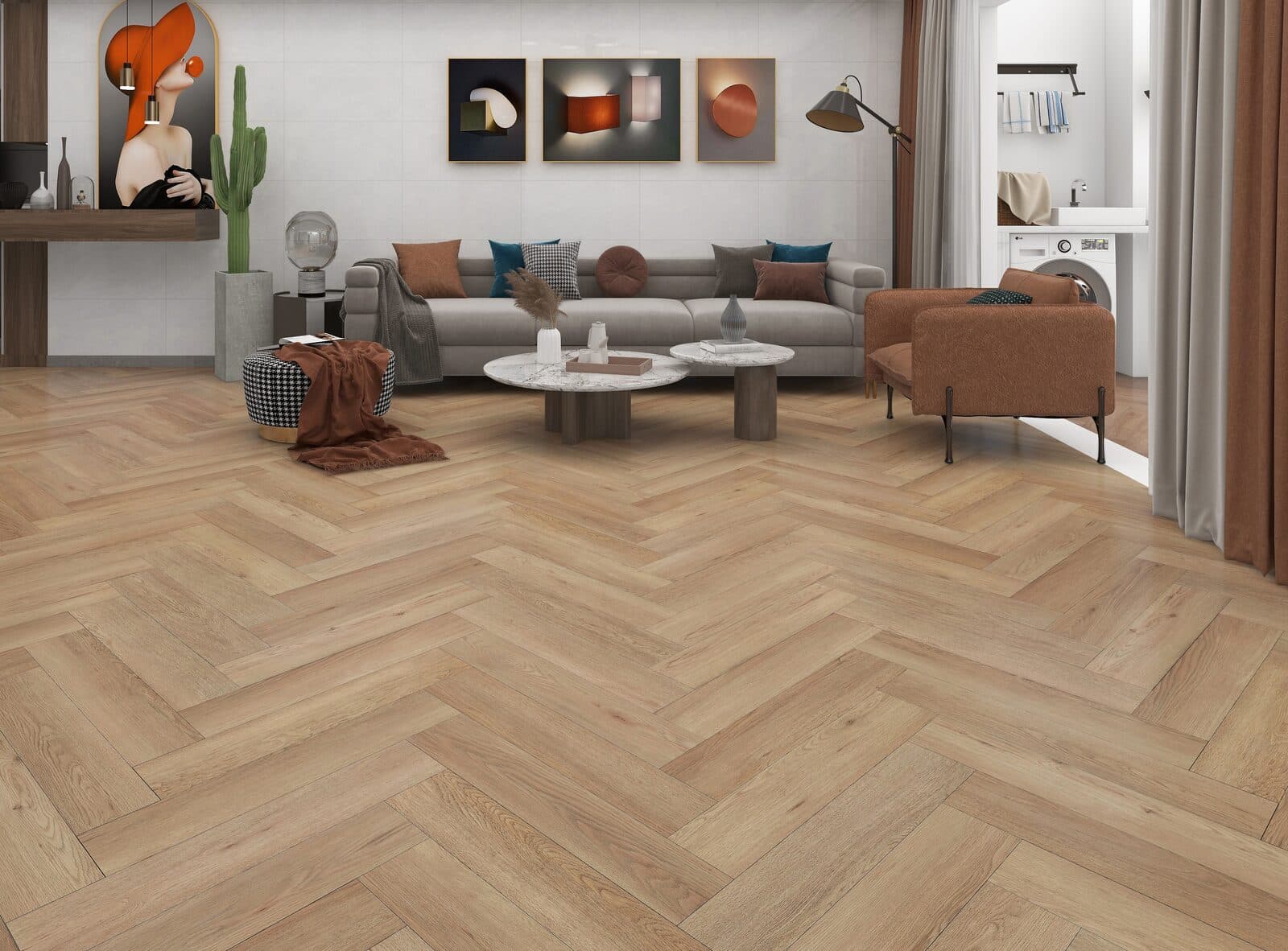 Salsa visgraat 2301 klik PVC 750x150x6mm 0,55mm (met geïntegreerde ondervloer)