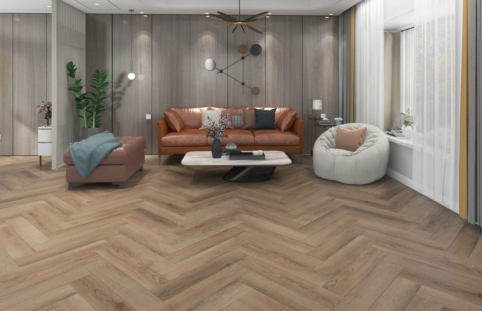 Salsa visgraat 2308 klik PVC 750x150x6mm 0,55mm (met geïntegreerde ondervloer)