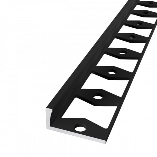 In-egaliseer eindprofiel tot 6mm PVC zwart
