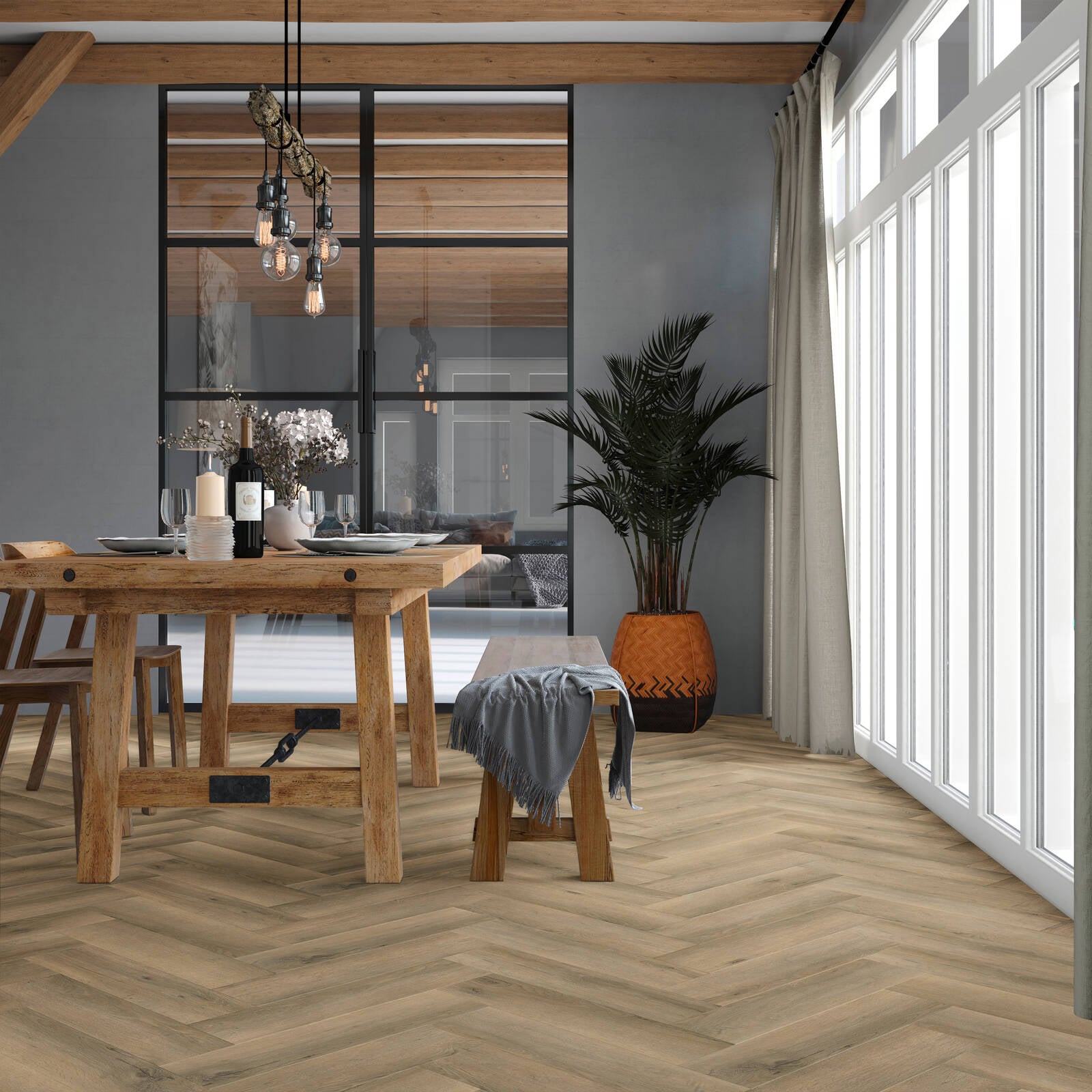 Viva Lijm PVC 6850V Visgraat Wood Touch 609,6x152,4x2,5mm 0,55