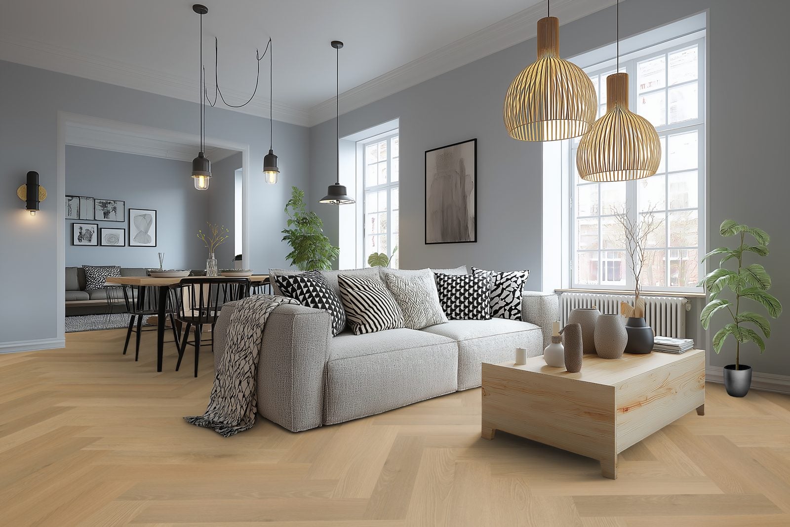 Borgo visgraat XL 32 Rigid Click 750x150x7mm 0,55 (met geïntegreerde ondervloer 10DB)