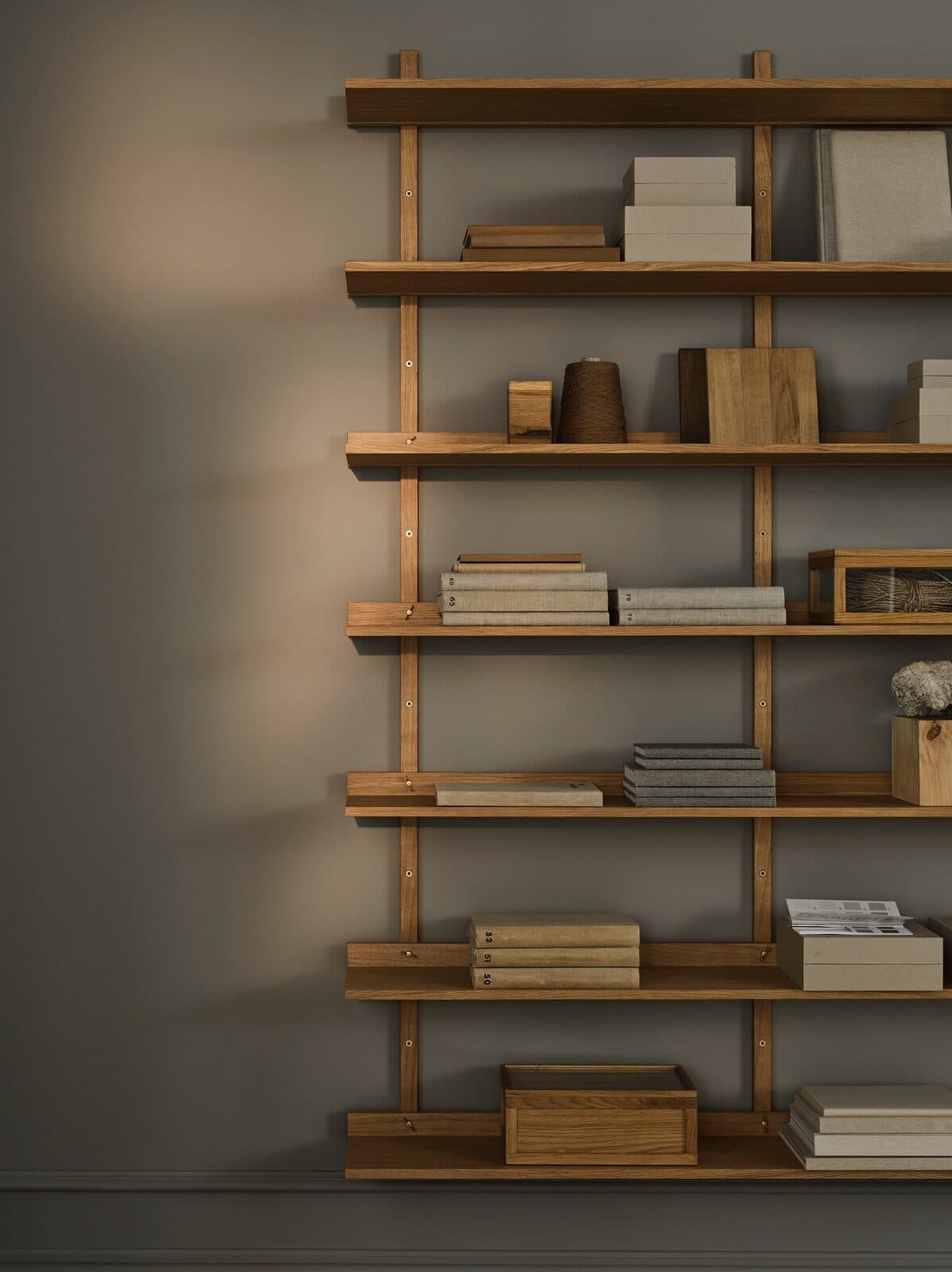 Kari wall shelving system, 210 x 90