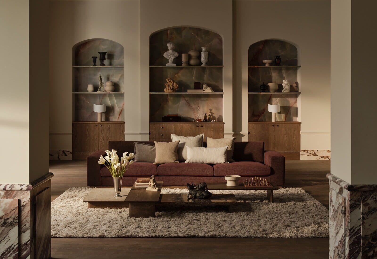Sepia sofa 3 seater with chaise longue left (NEW)