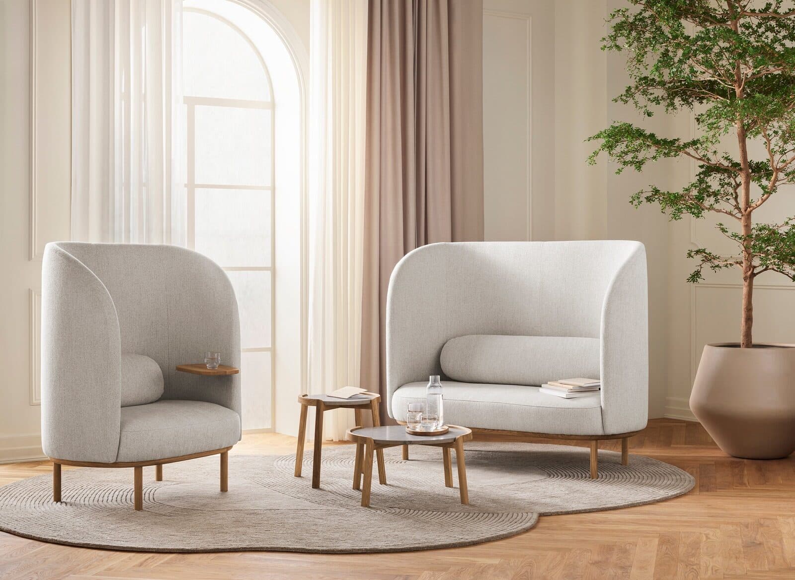 Fuuga Nesting Armchair, Table Left