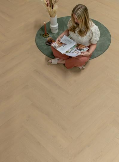 Mystiq Visgraat Natural Light klik PVC 735x147x6mm 0,55 (met geïntegreerde ondervloer geen 10DB)